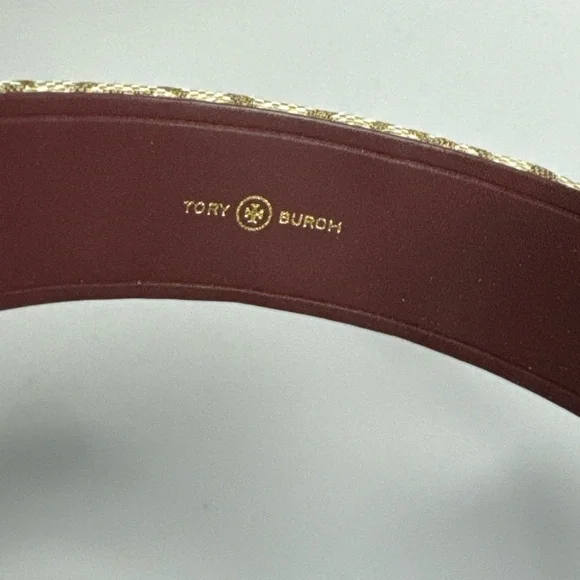 Tory Burch New T Monogram Canvas Headband Hazel - Picture 9 of 11